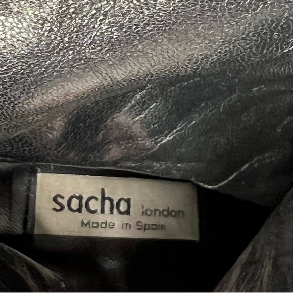 Sacha London Women’s Leather Metallic Copper Reptile Textured Ankle Boots 7B - Picture 15 of 16